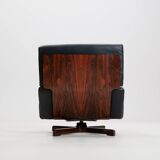 Swivel rosewood model 401 armchair by Menilio Taro for Cinova, 1960s