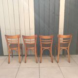 Lot of 4 bistro chairs stamped Baumann