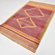 5x8 Shades Of Burgundy Persian Kilim Rug, 153x239Cm