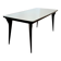Table à manger avec plateau en verre vert pâle