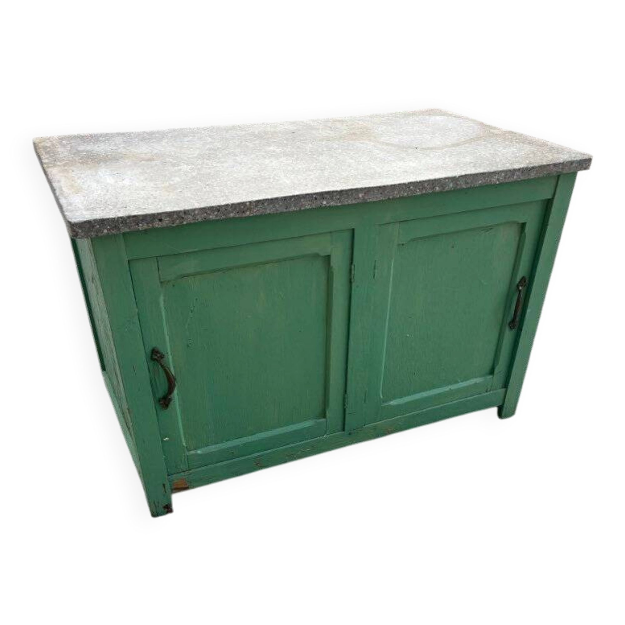 Buffet vintage avec plateau en ciment