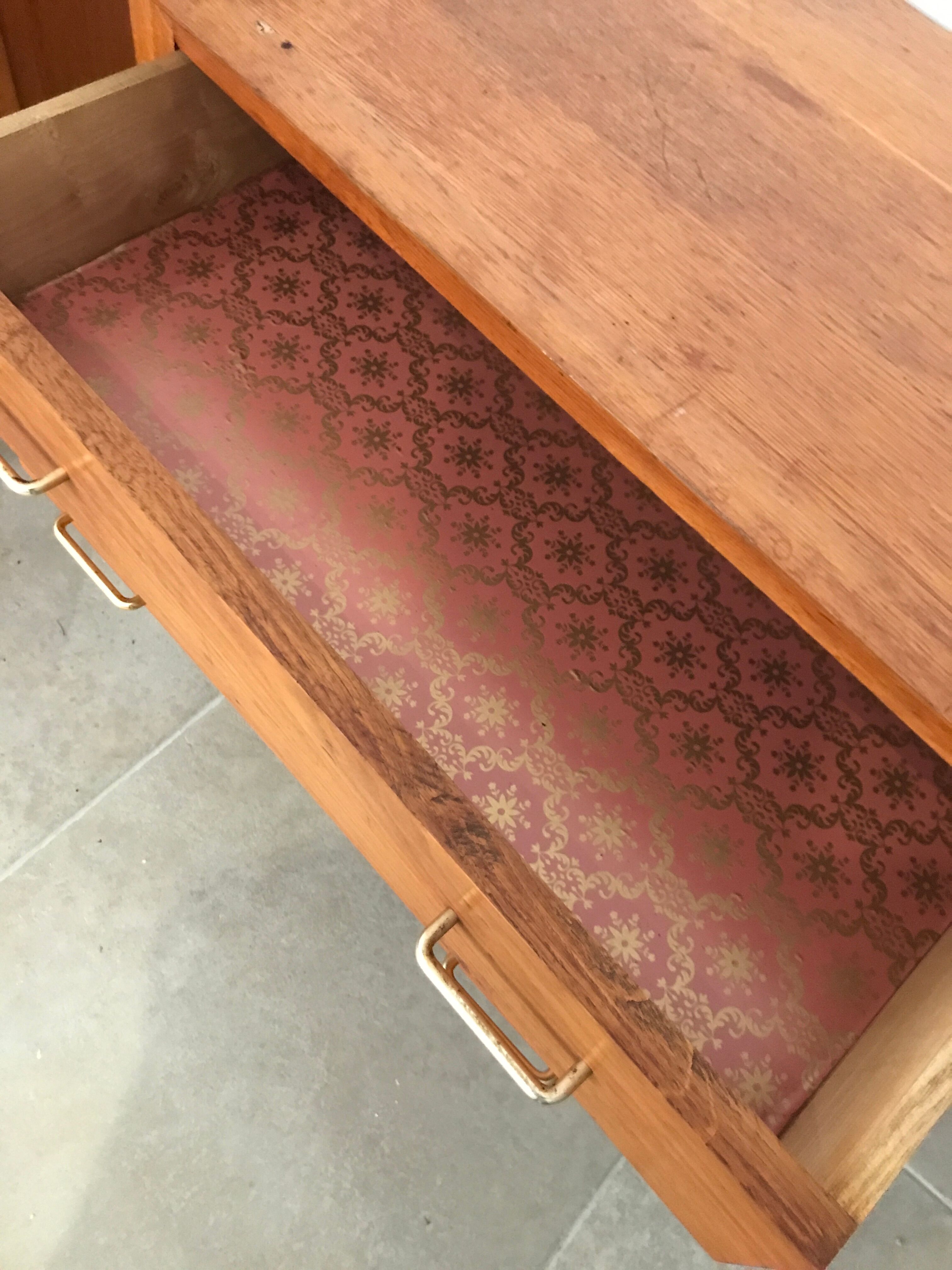 Vintage light wood dresser