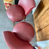 Lot 2 red toad armchair Bordeaux