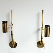 Pair orientable sconces V-393 Hans-Agne Jakobsson for AB Markaryd Sweden, brass