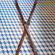Pair of vintage wooden skis 208 cm