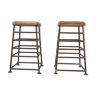 Pair of Tall English Gym Bench Stools