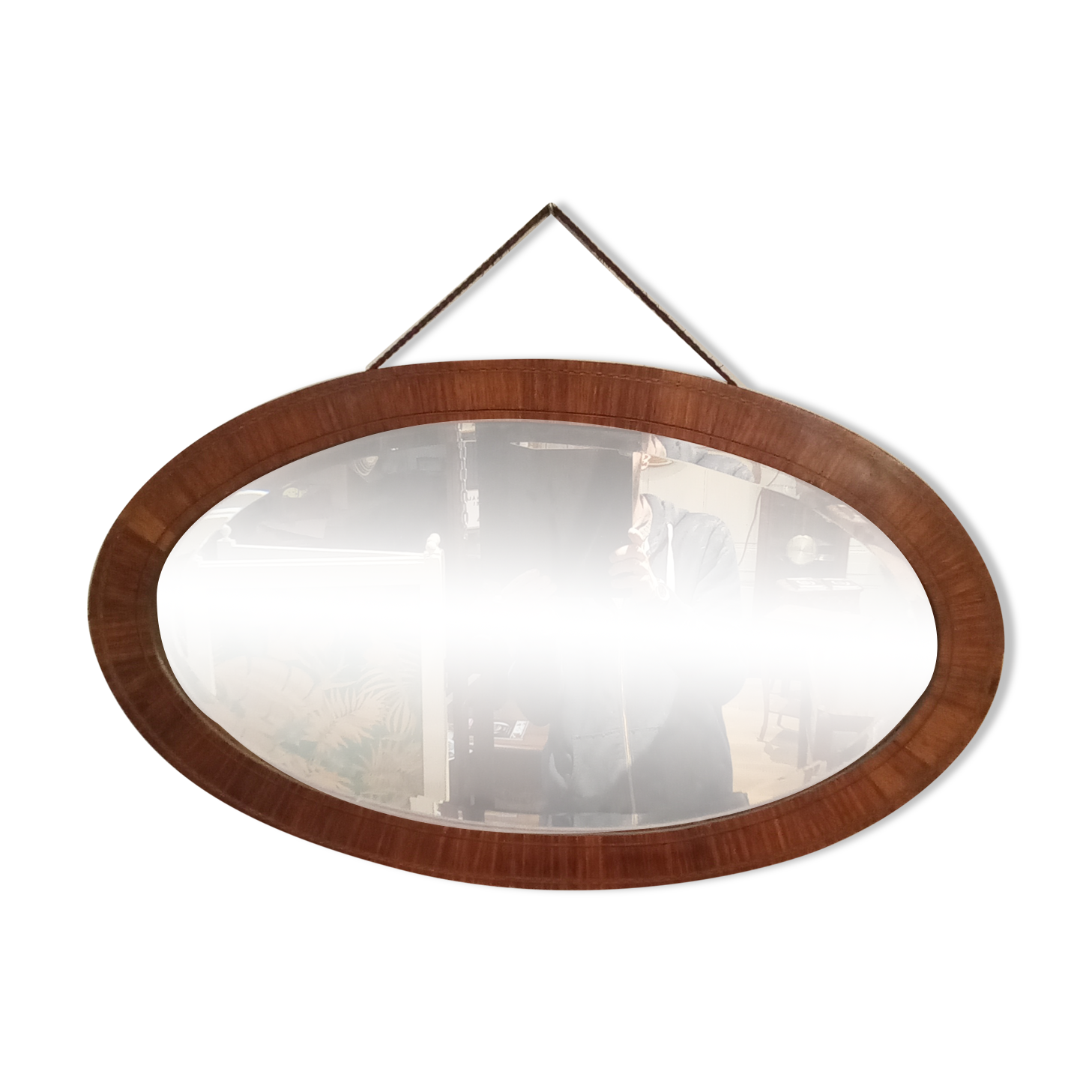 Art Deco oval mirror 75x44cm