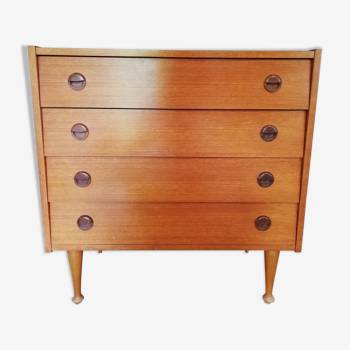 Scandinavian chest of drawers in vintage teak years 60