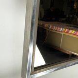 Italian vintage Romeo Rega chrome and brass mirror from 70s