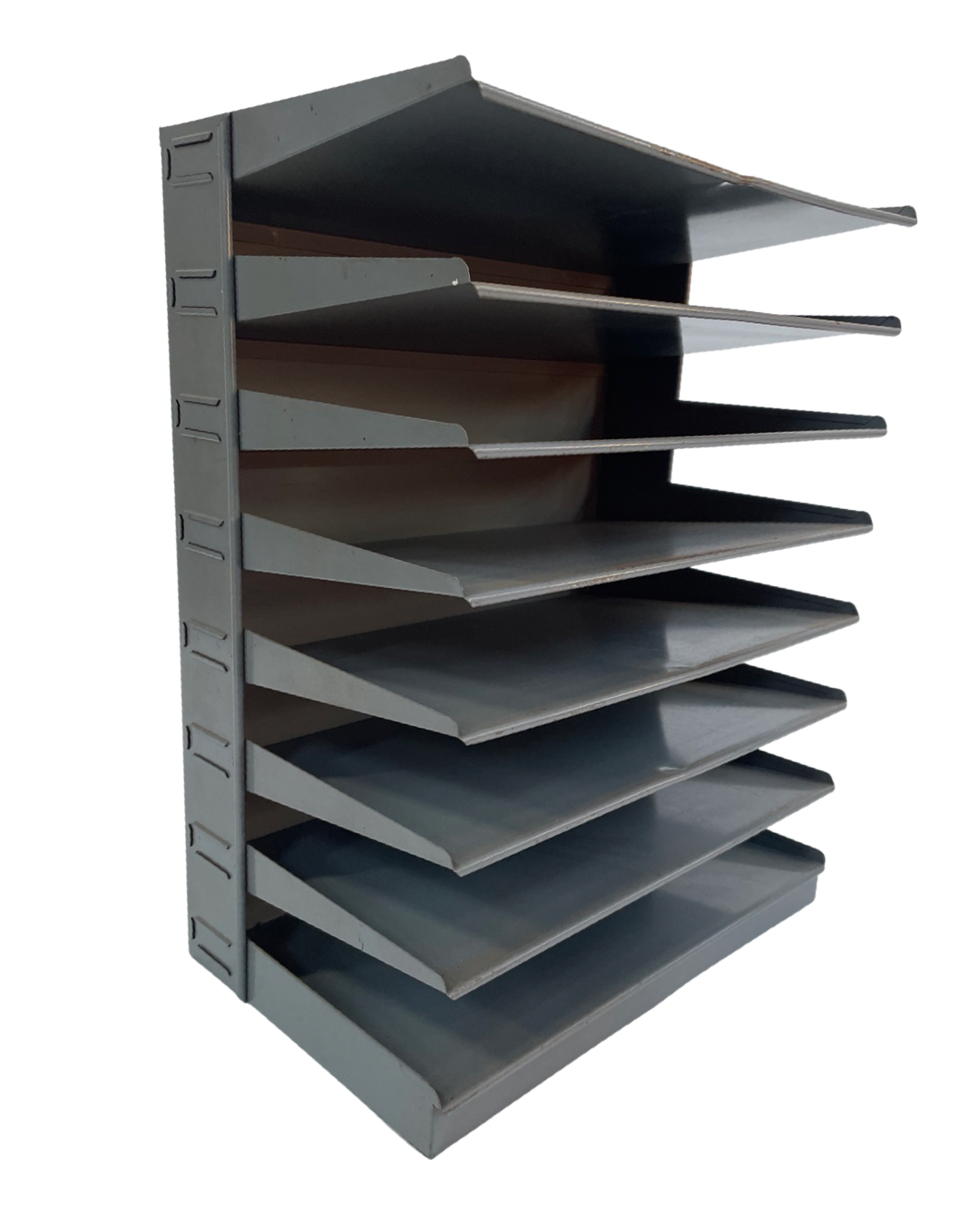 Vintage sorting bin, mailbox industrial 8 compartments 60s design