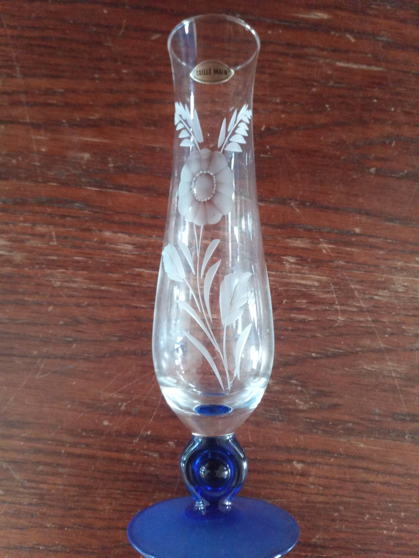 Vase baccarat taillé main