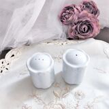 Salière poivrier porcelaine blanche