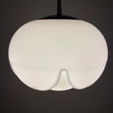 Large frosted glass pendant light by Peill and Putzler Seerose / Artichoke XL 1970