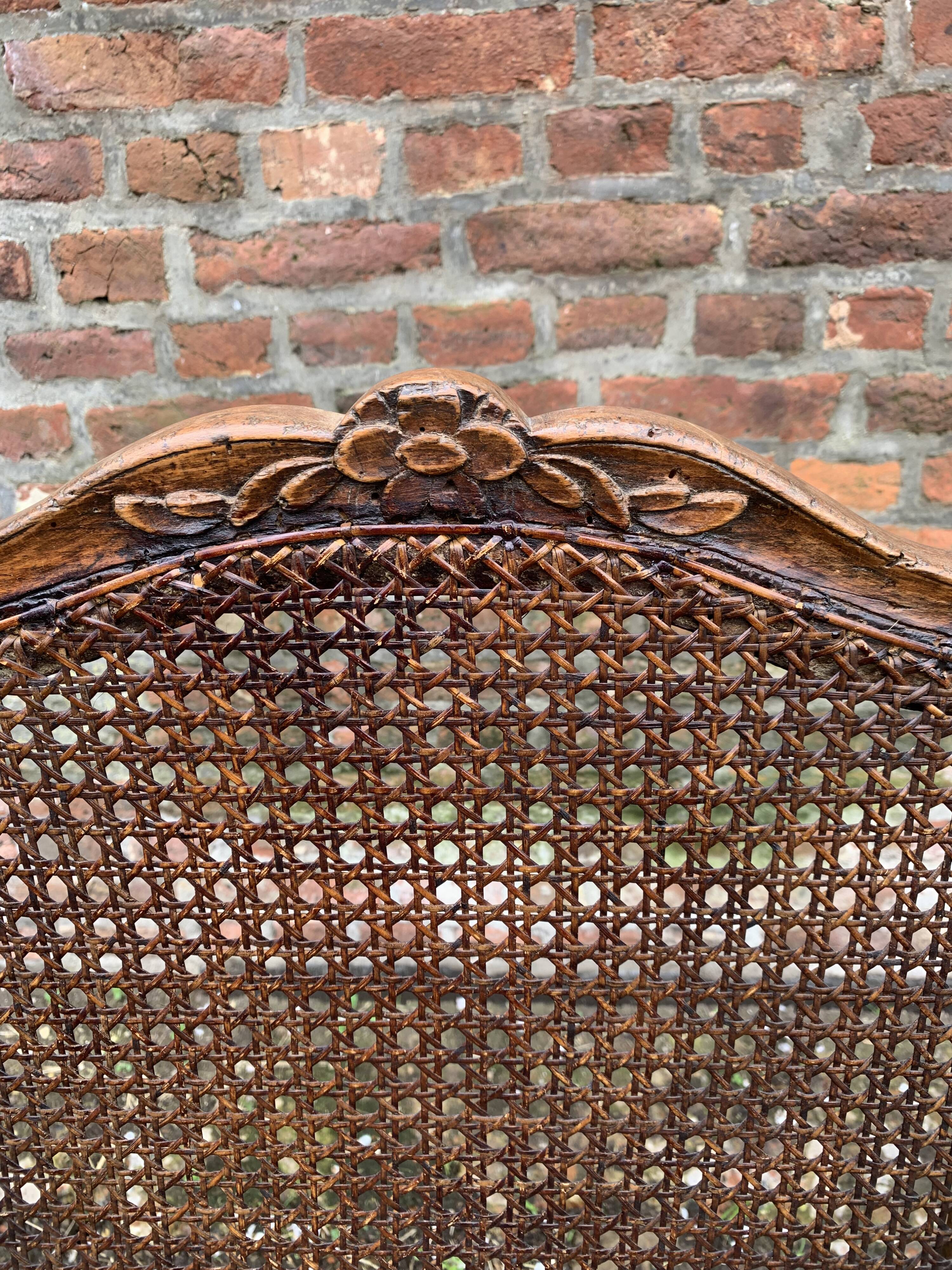 Canned armchair from the Regency period