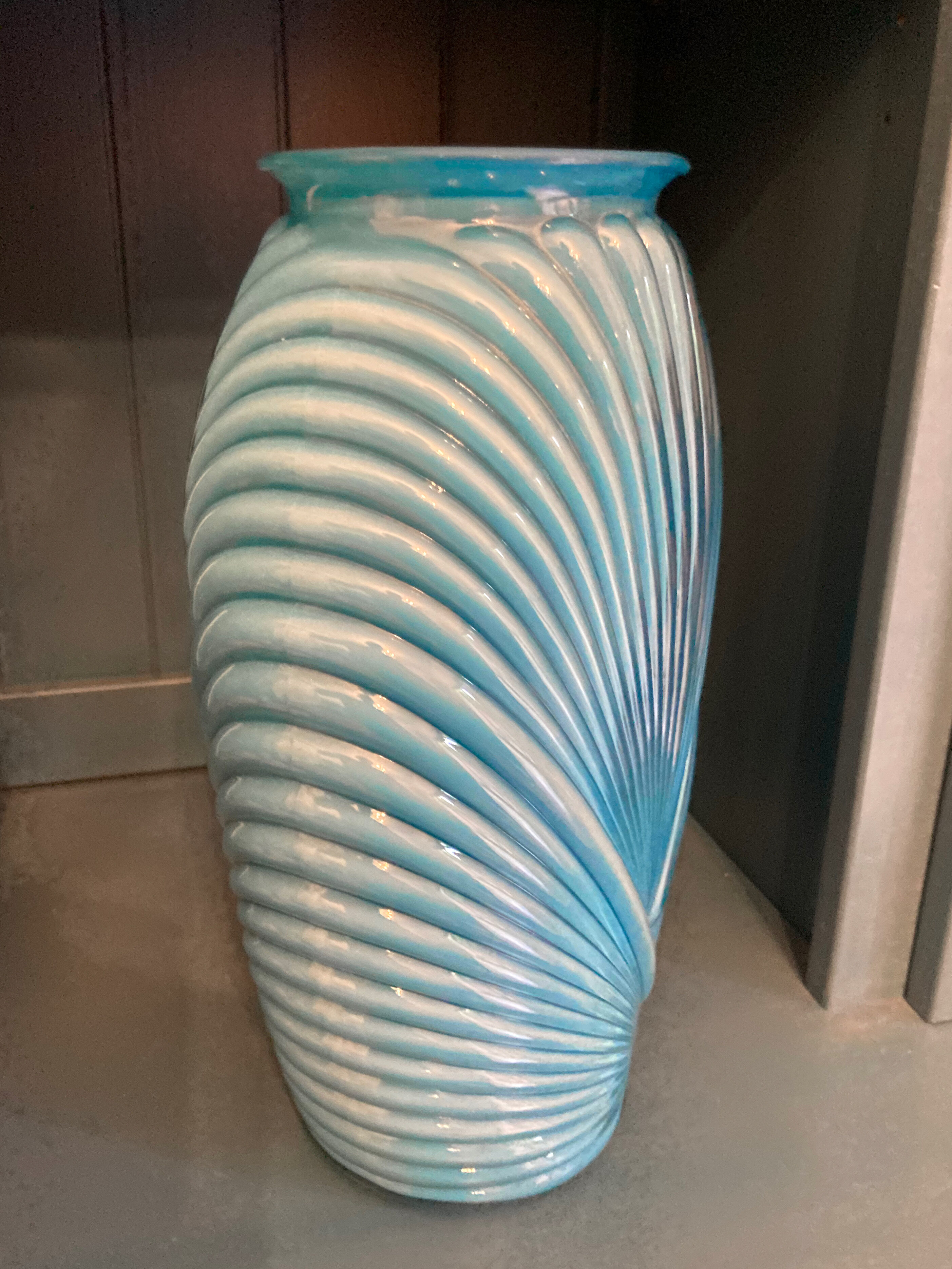 Opalescent Vase art deco hanch Hocking