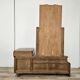 Art Decò dressing table in walnut root with mirror