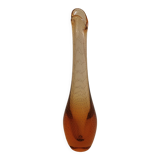 Golden orange orchid vase from Kastrup Glassworks 1950