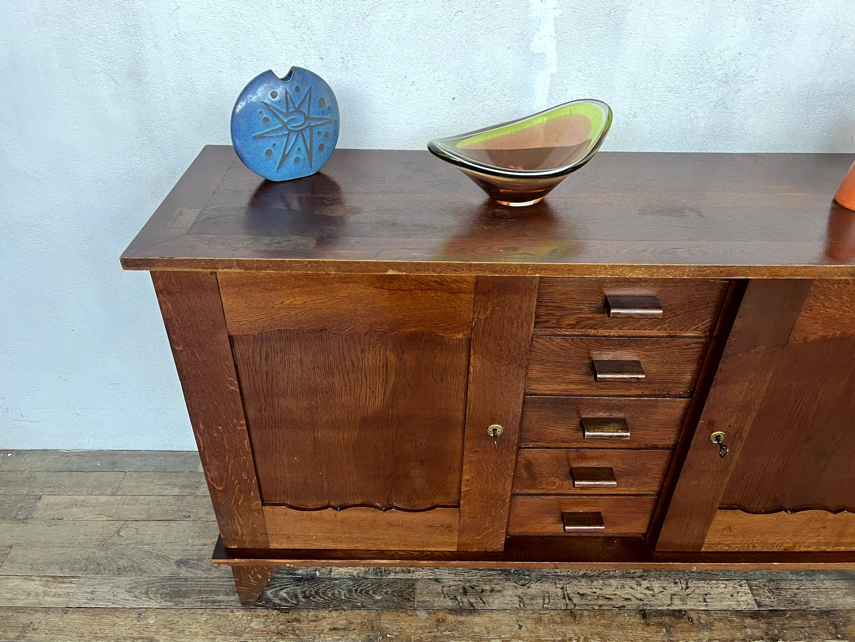 René Gabriel oak sideboard 1950 vintage design
