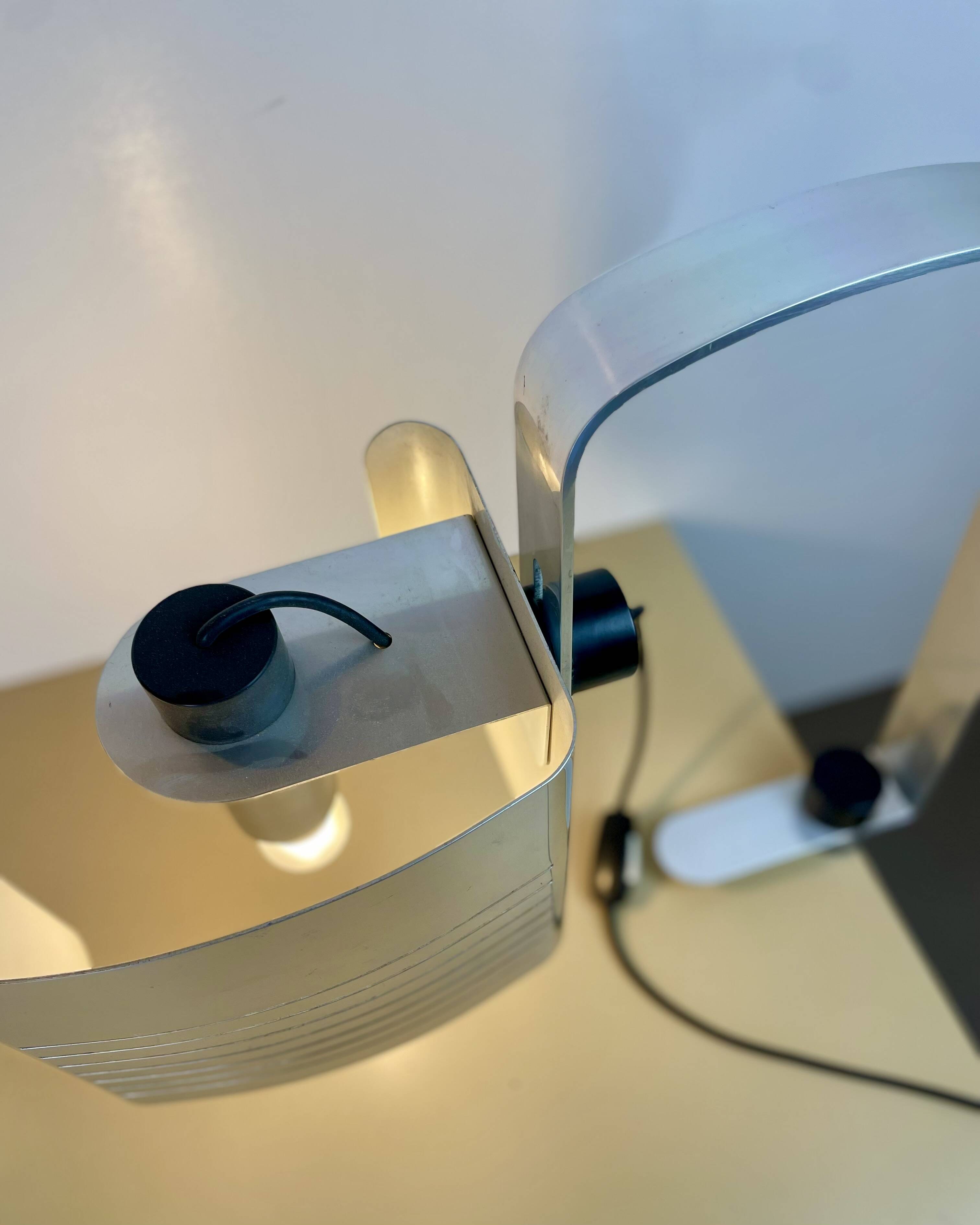 Large Aluminum Desk Lamp by Etienne Fermigier for Monic, 1970s