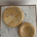 Vintage orange marble ashtray