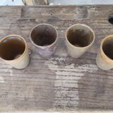 Tasses en grès anciennes Digoin