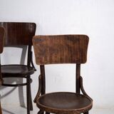 Antique bentwood dining chairs (circa 1920). Set of 4