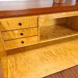 Secrétaire en placage de noyer de Suède, bureau