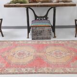 4x8 Red & Yellow Pastel Vintage Rug, 117x254Cm SK 20718