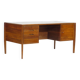 Vintage Mid-Century Modern Walnut Executive Desk by Wilhelm Renz