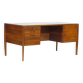 Vintage Mid-Century Modern Walnut Executive Desk by Wilhelm Renz
