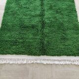 Green Berber rug 3/2 metres