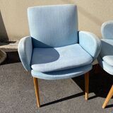 Pair of compass foot chairs