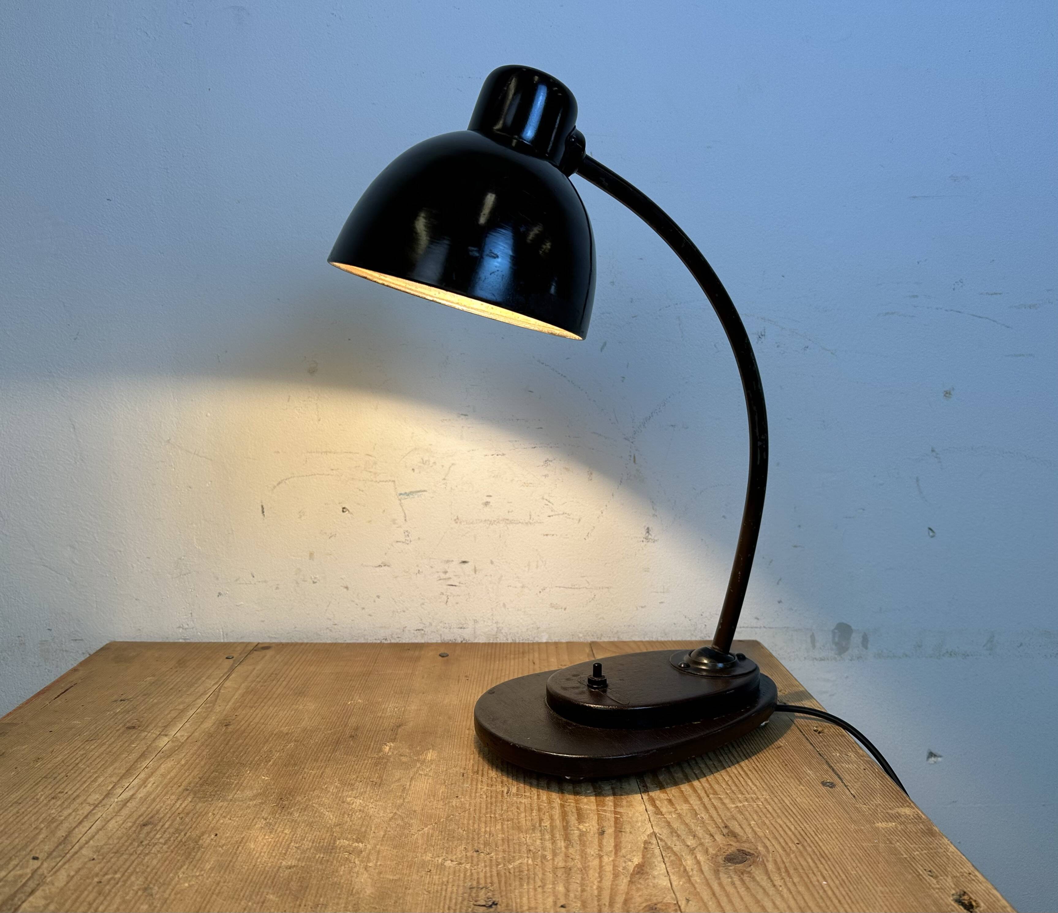 Vintage brown adjustable table lamp, 1960s