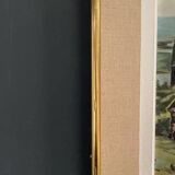 Breton landscape oil signed A. Hensel or Henset mid-20th century frame