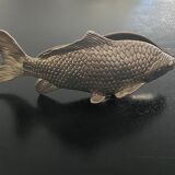 Letter holder fish shape silver metal