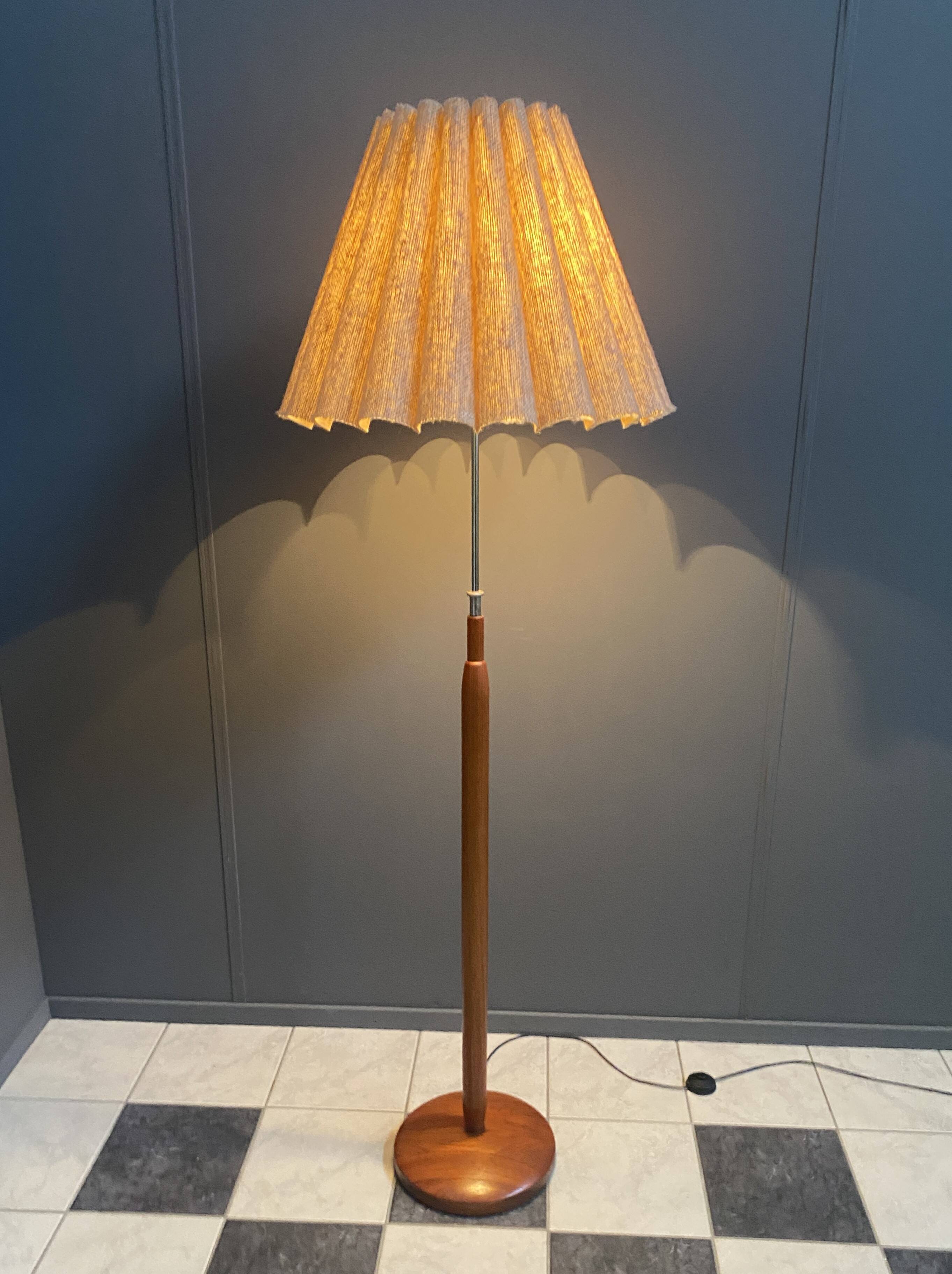 Lampe de sol Domus Teck 1960, avec étiquette d'origine !