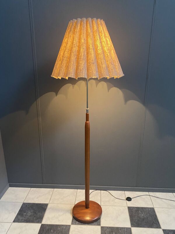 Lampe de sol Domus Teck 1960, avec étiquette d'origine !