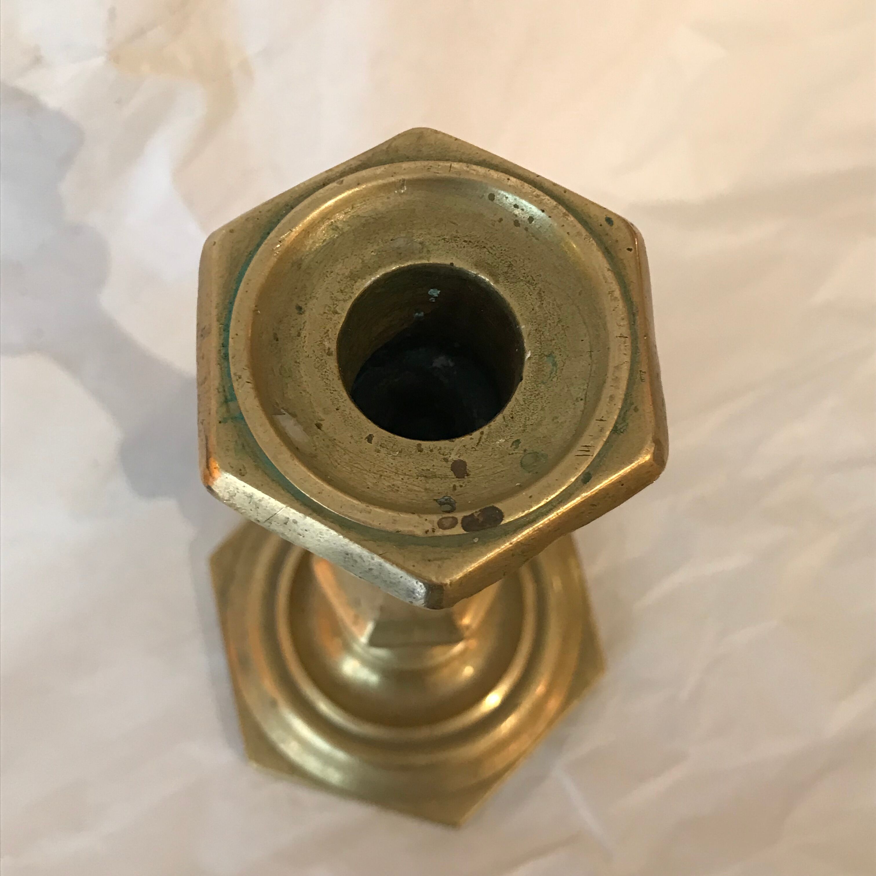 Brass candlestick nineteenth 28 cm