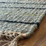 small hemp rug; 60x90cm; stripes