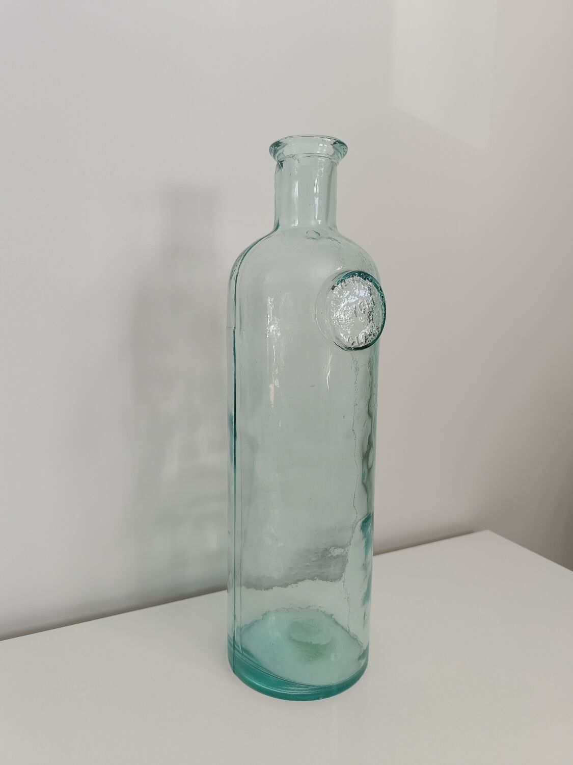 Grand vase en verre recyclé couleur vert d'eau