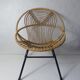 Armchair rattan shell metal