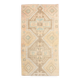 4x7 Soft Beige & Brown Oushak Vintage Rug 109x207Cm