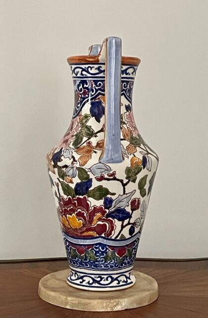 Vase Gien 29 cm "Pivoines", restaurations