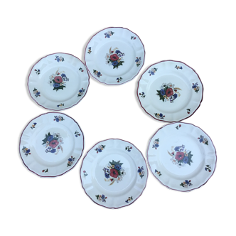 6 Dessert plates Agreste Sarreguemines