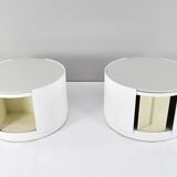 Set of Two Eugenio Gerli Tavolino container girevole T128 Revolver Italy 1969