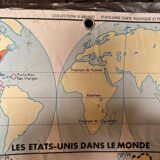 Ancienne planche scolaire Etats-Unis