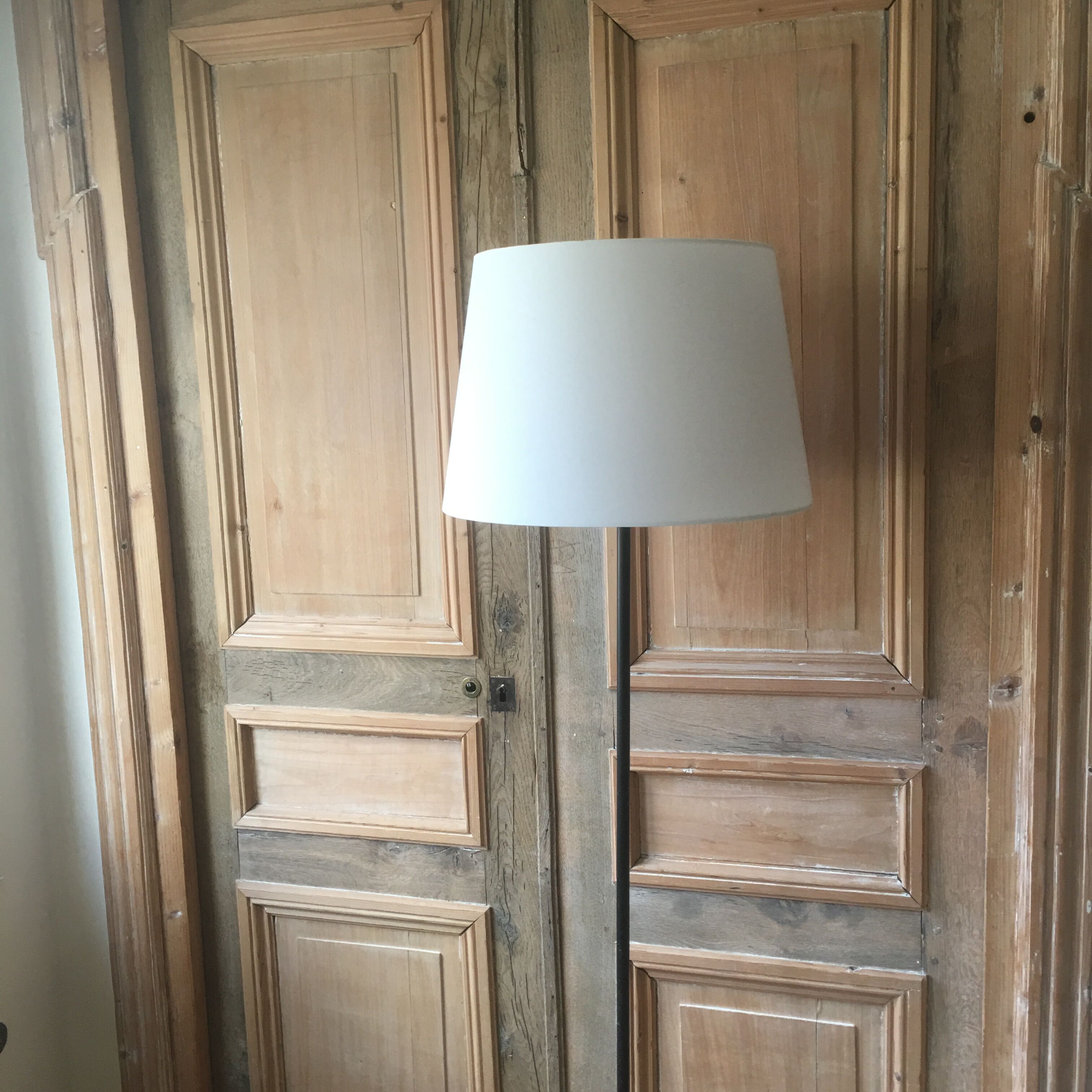 Floor lamp black forge iron