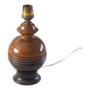 Pied de lampe bois bicolore