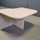 Pair of vintage travertine coffee tables or side tables, 1970s