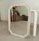 Vintage octagonal white lacquered mirror